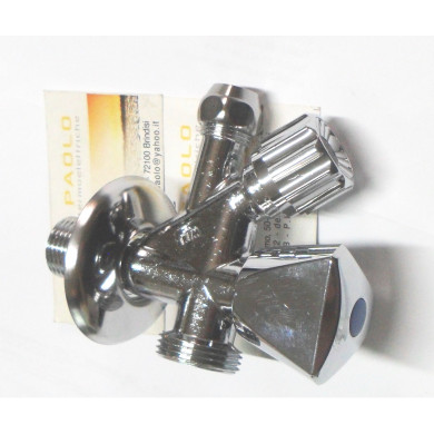 RUBINETTO SOTTOLAVABO DOPPIO USO 1/2 X 3/4 X 10 M