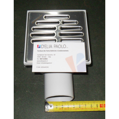 CHIUSINO SIFONATO 10.5 X 10.5 DA 50 LATERALE INOX