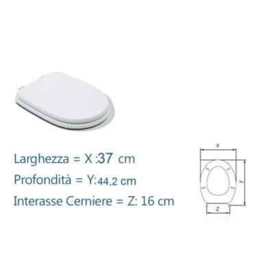 SEDILE ARETUSA CESAME INTERASSE CM 16 BIANCO