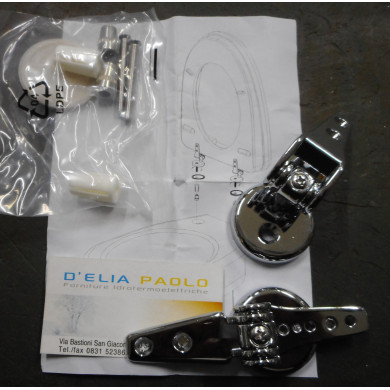 COPPIA CERNIERE OTTONE  CROMATO ATLANTIC