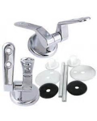 COPPIA CERNIERE WC  OTTONE CROMATO