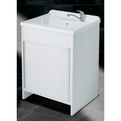 LAVAPANNI COMPACT 60 X 50 BIANCO ASSE RESINA
