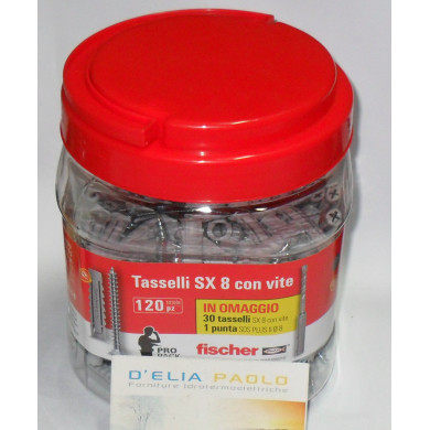 KIT FISCHER SX 8 S BOX DA 120 VITI E TASSELLI
