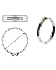 FASCETTA BLOCCAGGIO INOX316 D-PARETE  80MM X 130MM