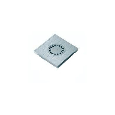 COPERCHIO CHIUSO CON SIFONE CENTRALE 300 X 300 MM