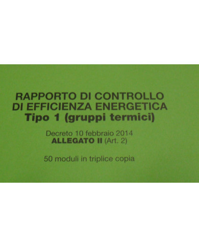 KIT N. 50 RAPPORTI DI CONTROLLO GRUPPI TERMICI