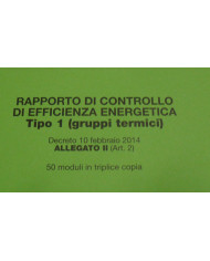 KIT N. 50 RAPPORTI DI CONTROLLO GRUPPI TERMICI