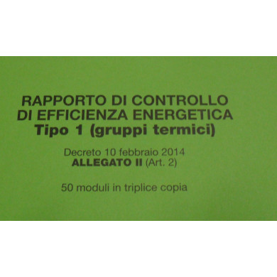 KIT N. 50 RAPPORTI DI CONTROLLO GRUPPI TERMICI