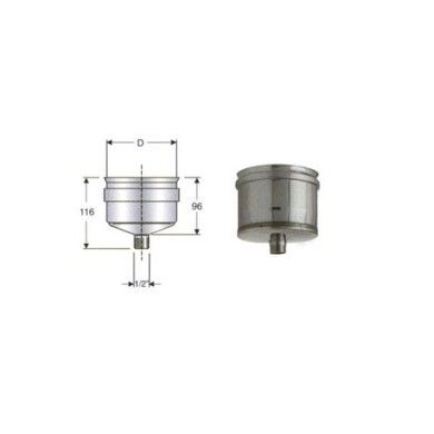 TAPPO CON SCARICO INOX 220