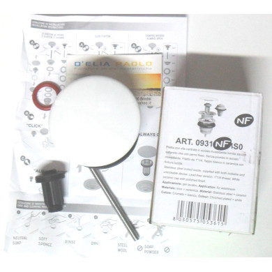 PILETTA LAVABO CON TAPPO TOTAL WHITE CLIC CLAC