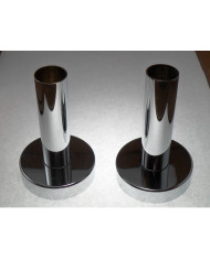 COPPIA ROSETTE  CON TUBO CROMATO UNIVERSALE