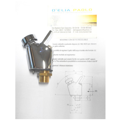 BEVERINO  IN OTTONE CROMATO 3/8 M