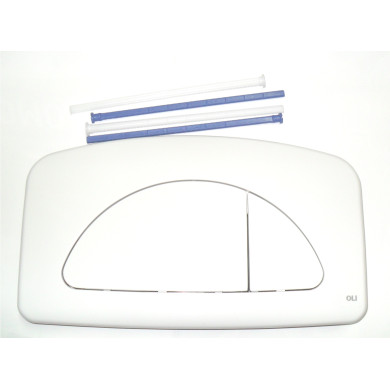 Placca Scarico Singolo Per Cassetta WC Diamante E Giada OLIVER - Bianca - Foto 9