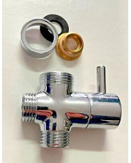 DEVIATORE DOCCIA - SOFFIONE CROMATO CON LEVA