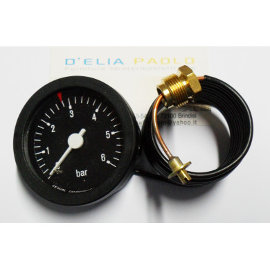 MANOMETRO CAPILLARE DIAMETRO 52 MM 6 BAR 1/4 X 1MM