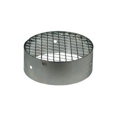 GRIGLIA INOX 60 MM ASPIR. ARIA PER TUBO ALLUMINIO