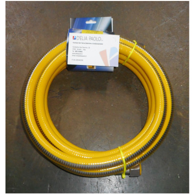 FLESSIBILE PER GAS GIALLO INOX F F 4 M T