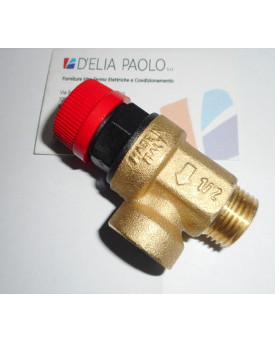 VALVOLA DI SICUREZZA 1/2 M X 1/2 F  8 BAR MUT