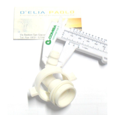 PIPETTA CURVA ATTACCO ASCIUGATRICE ABS 1 BIANCO