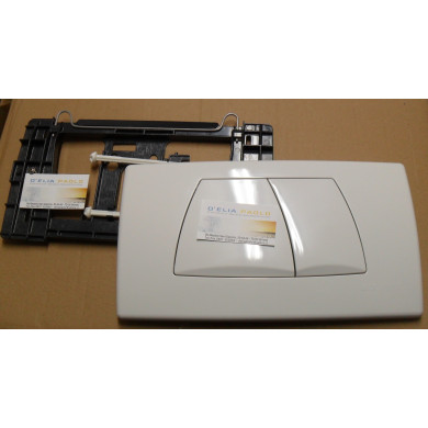 PLACCA TWICO  TWLINE 2 TASTI BIANCO CROMO