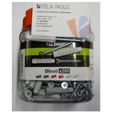 KIT 200 PZ FISCHER ELEMATIC DA 8 X 40
