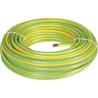 CAVO UNIPOLARE 1.5 MM ROTOLO 100 METRI GIALLOVERDE
