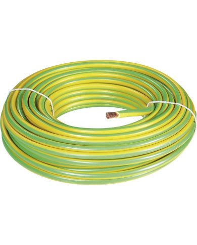 CAVO UNIPOLARE 2.5 MM ROTOLO 100 METRI GIALLOVERDE