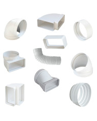 AERAZ CURVA F F 100 A 90° TONDO BIANCO