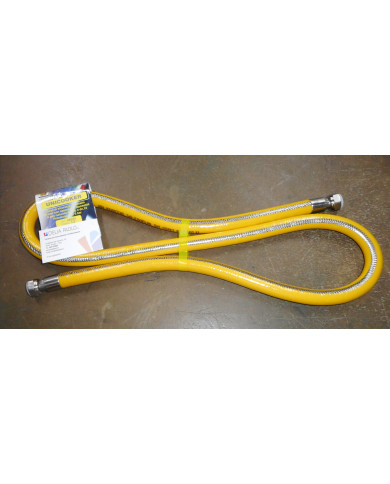 FLESSIBILE PER GAS GIALLO INOX F F 2 M T