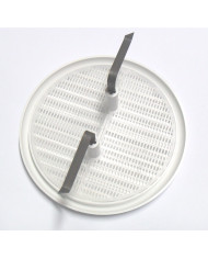 GRIGLIA TONDE IN ABS 120 CON MOLLETTE E RETE