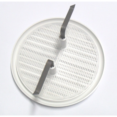 GRIGLIA TONDE IN ABS 120 CON MOLLETTE E RETE