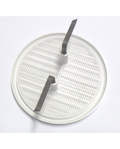 GRIGLIA TONDE IN ABS 160 CON MOLLETTE E RETE