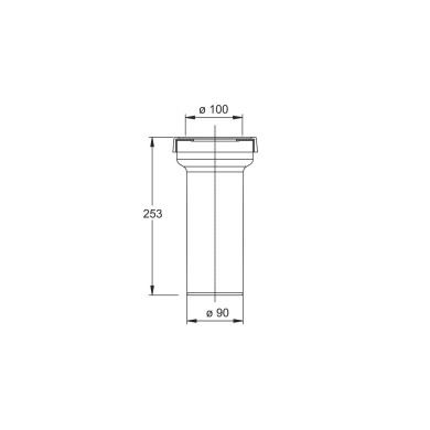 MANICOTTO WC BIANCO   90 - 100 VASO CENTRICO