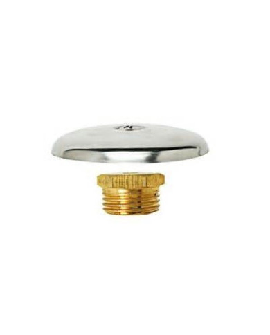 TAPPO OTTONE CON ROSETTA CROMATA E VITE M 1/2