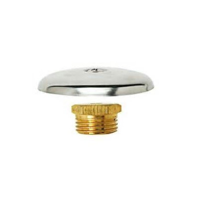 TAPPO OTTONE CON ROSETTA CROMATA E VITE M 1/2