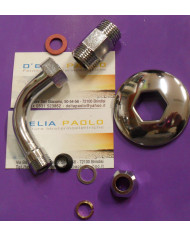 CURVETTA 90° CROMATA 1/2 M X 10 CON ROSETTA