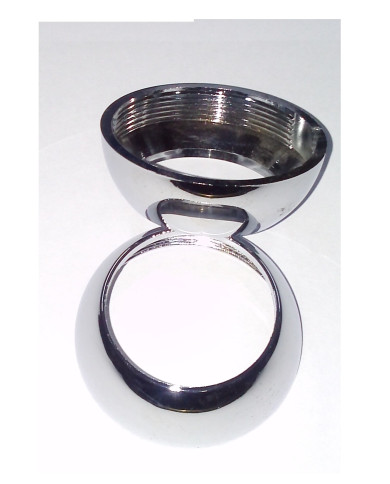 CAPPUCCIO SOTTOLEVA IN ABS CROMATO 41 X 13 MM