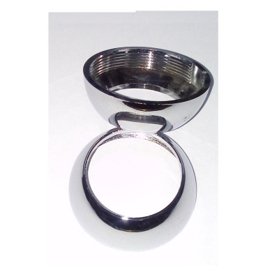 CAPPUCCIO SOTTOLEVA IN ABS CROMATO 46 X 15 MM