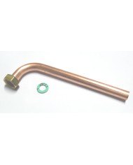 CURVA IN  RAME 3/4 X 18 CON DADO OTTONE