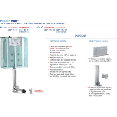CASSETTA INCASSO PUCCI ECO 9-4  LITRI