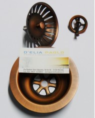 PILETTA LAVELLO CTP ROTONDO COPPER RAME ANTICATO