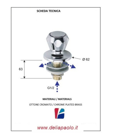 COPPIA RUBINETTI  BIDET CON MANIGLIE-ROSONI DA 1/