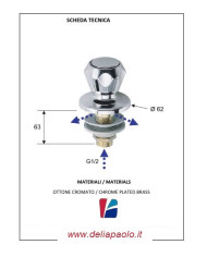 COPPIA RUBINETTI  BIDET CON MANIGLIE-ROSONI DA 1/