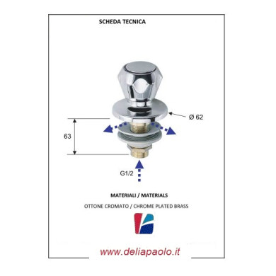COPPIA RUBINETTI  BIDET CON MANIGLIE-ROSONI DA 1/
