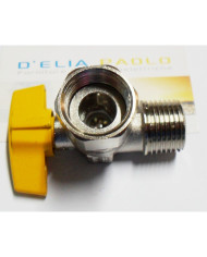 VALVOLA GAS ANGOLO M 1/2 CON GIRELLO F 1/2