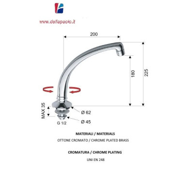 BOCCA DI EROGAZIONE DA APPOGGIO