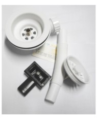 PILETTA LAVELLO BIANCO TROPPO PIENO RETTANG.