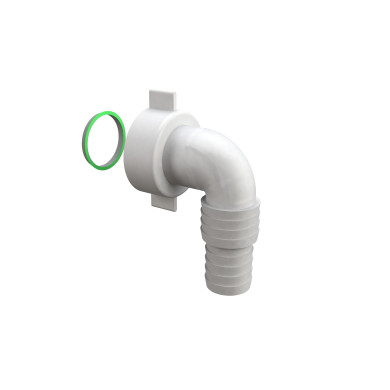PIPETTA CURVA ATTACCO LAVATRICE ABS 1  F BIANCO