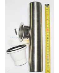 PILETTA LAVELLO INOX 11/2 CON TUBO SFIORO 25 CM