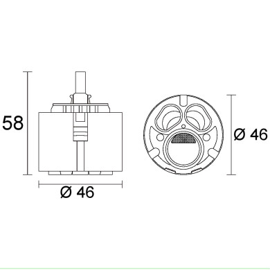 CARTUCCIA N 54 IDEAL STAND DA 47 MM46XH58